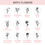 Gepersonaliseerde Geboorte Bloem Schijf Ketting met Gegraveerde Naam Moederdag Verjaardag GIft voor Vrouwen