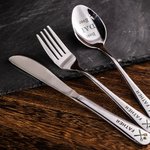 Ensemble de Couverts de Cuillères Papa Personnalisées