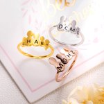 Personalized Family Characters Initials Ring