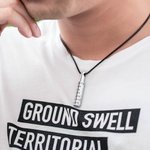 Collier Homme Personnalisé avec Prénom Collier avec Anneaux de Nom Cadeau Anniversaire Famille