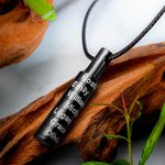 Collier Homme Personnalisé avec Prénom Collier avec Anneaux de Nom Cadeau Anniversaire Famille