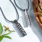 Collier Homme Personnalisé avec Prénom Collier avec Anneaux de Nom Cadeau Anniversaire Famille
