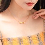 Collier avec Lettre Personnalisée Pendentif de Relation avec Deux Initiales Cadeau d'Anniversaire Pour Elle