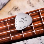 Médiator de Guitare Je Vous Choisis Pour Toujours Prénom en Argent
