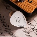 Médiator de Guitare Je Vous Choisis Pour Toujours Prénom en Argent