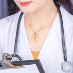Medical Theme Caduceus Halskette für Krankenschwestern & Ärzte