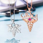 Medical Theme Caduceus Halskette für Krankenschwestern & Ärzte