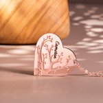 Collier avec Pendentif Arbre Généalogique Personnalisé avec Noms d'Enfants Cadeau Fête des Mères Anniversaire pour Maman Grand-mère