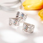 Henkilökohtainen 1-8 nimet Perhe Birthstone Ring Äitienpäivä Joulu Syntymäpäivä Lahja Äiti Isoäiti Isoäiti