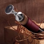 Bouchon en Liège ou Silicone Personnalisé avec Nom et Icône Gravé Cadeau Anniversaire Fête des Pères pour Homme Amoureux de Vin