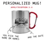 Personalized Camping Mug Carabiner Handle