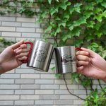 Tasse de Camping Personnalisée avec Motif Texte et Poignée Mousqueton Cadeau pour Campeurs Randonneurs et Amoureux de Plein Air