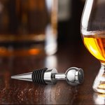Bouchon en Liège ou Silicone Personnalisé avec Nom et Icône Gravé Cadeau Anniversaire Fête des Pères pour Homme Amoureux de Vin