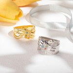 Henkilökohtainen 1-8 nimet Perhe Birthstone Ring Äitienpäivä Joulu Syntymäpäivä Lahja Äiti Isoäiti Isoäiti