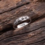Personalisierter 4 Elemente Ring mit Innengravur Avatar – Der Herr der Elemente Wasser Erde Feuer Luft Geschenk für Avatar-Fans