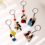 Creative Faceless Photo Portrait Keychain