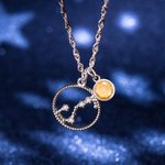 Collier Personnalisé avec Pierre de Naissance et Constellation Collier Zodiaque Cadeau d'Anniversaire Noël Saint-Valentin pour Elle Mère