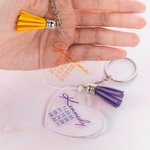 Mom or Grandma Custom Engraving Tassel Keychain