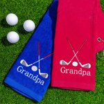 Toalla de Golf Personalizada con Nombre Bordado en Color y Clip Accesorios de Golf para Navidad Jubilación Regalo para Hombres Mujeres Aficionados al 