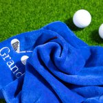 Serviette Golf Personnalisée avec Nom Brodé Coloré Cadeau Noël Retraite pour Homme Femme Golfeur