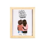 Dessin Imprimé Personnalisé avec Images Personnages et Noms Mère et Fille Cadeau Fête des Mères Anniversaire pour Maman
