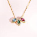 Collier Personnalisé Pierre Fine Mariquesa Pierre de Naissance Cadeau pour Femme