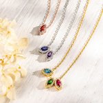 Collier Personnalisé Pierre Fine Mariquesa Pierre de Naissance Cadeau pour Femme