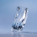 Cristal personnalisé 3D Photo Wave Line Heart