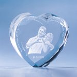 Cristal personnalisé 3D Photo Wave Line Heart