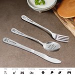 Ensemble de Couverts de Cuillères Papa Personnalisées