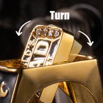 Bague de Retournement Personnalisée avec Gravure Nom des Enfants et Pierre de Naissance Cadeau d'Anniversaire Fête des Pères pour Homme
