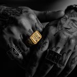 Bague de Retournement Personnalisée avec Gravure Nom des Enfants et Pierre de Naissance Cadeau d'Anniversaire Fête des Pères pour Homme