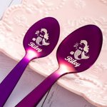 Individuell graviertes Meerjungfrauen-Besteck-Set