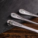 Ensemble de Couverts de Cuillères Papa Personnalisées