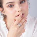 Personlig Ribbon Knot Ring med 1-8 födelsestenar och graverade namn Zirkon Familjesmycken Mors dag Födelsedagspresent till mamma mormor