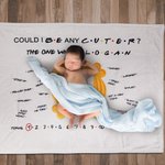 Couverture Polaire Personnalisé avec Nom Style Jalons Mensuels Thème de Série TéléVision Cadeau Anniversaire pour Bébé