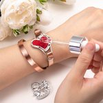 Bracciale personalizzato con diffusore di oli essenziali Elephant con 8 pezzi di pastiglie di ricarica lavabili