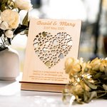 Engraved Wood Wedding Anniversary Plaque Sign
