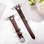 Custom Slim Leather Band for Apple Watch