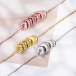 Collier Personnalisé avec Prénoms de Gravure sur 1-9 Pendentifs Ronds Cadeau Fête des Mères pour Maman