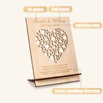 Engraved Wood Wedding Anniversary Plaque Sign