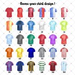 Peinture avec Cadre Personnalisée avec Nom pour l'Impression du Maillot de l'Équipe de Football Cadeau Anniversaire pour Amoureux de Sport