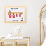 Peinture avec Cadre Personnalisée avec Nom pour l'Impression du Maillot de l'Équipe de Football Cadeau Anniversaire pour Amoureux de Sport