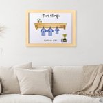 Peinture avec Cadre Personnalisée avec Nom pour l'Impression du Maillot de l'Équipe de Football Cadeau Anniversaire pour Amoureux de Sport