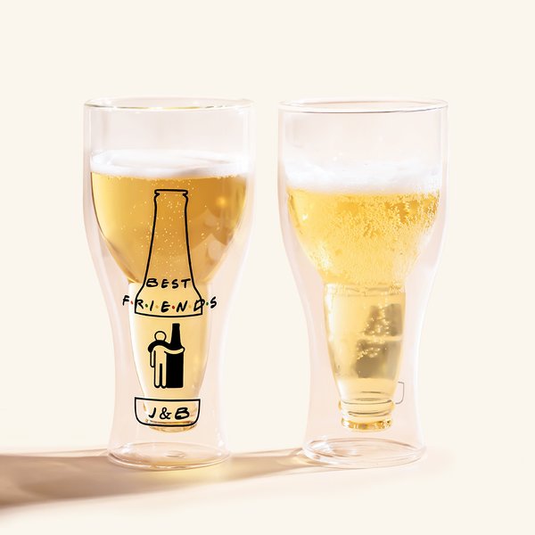 Verre à bière inversé à double couche personnalisé