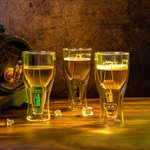 Verre à bière inversé à double couche personnalisé