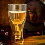 Verre à bière inversé à double couche personnalisé
