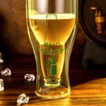 Verre à bière inversé à double couche personnalisé