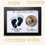 Cadre d'empreinte de Bébé Personnalisé Avec Décoration de Chambre D'enfant Ciel Nocturne Magique