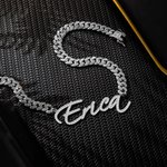 Personligt Iced Out kubanskt halsband med namnhänge Hip Hop Zirkon smycken Födelsedag Alla hjärtans dag Present till Hip-hop fans